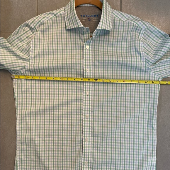Twillory Shirt Mens 16.5 32 33 Plaid Tailored Fit Performance Button Up - Picture 8 of 11